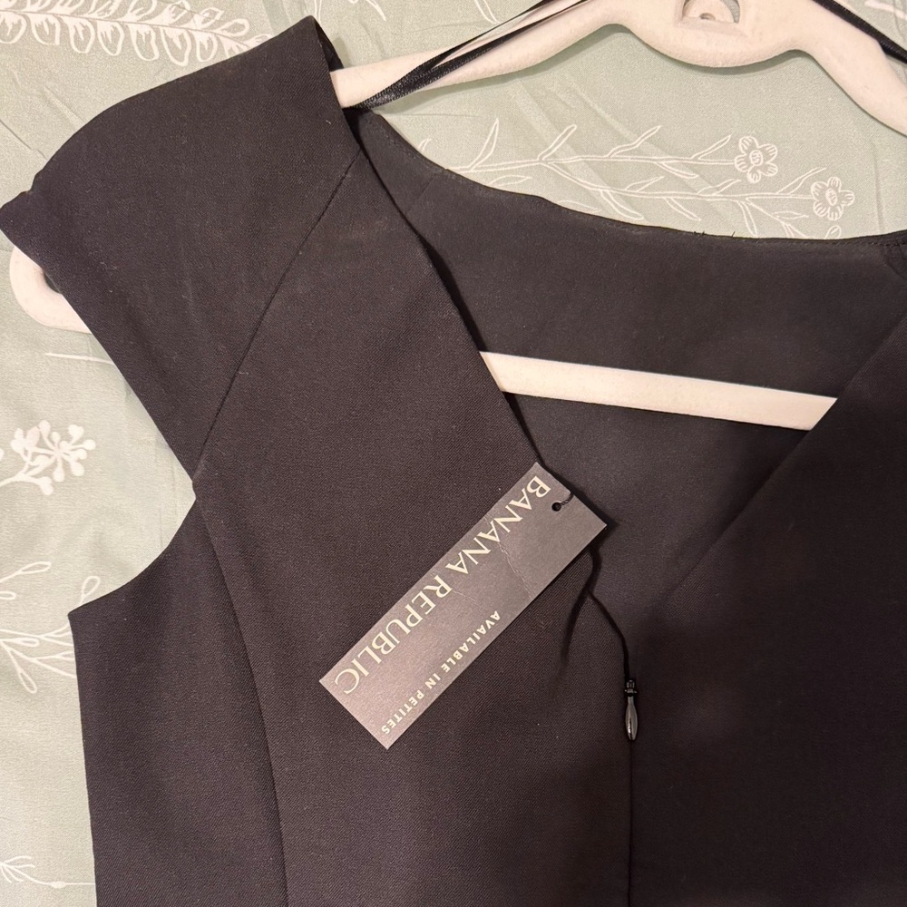 Banana Republic Black Midi Cocktail Dress-NWT - Picture 7 of 8